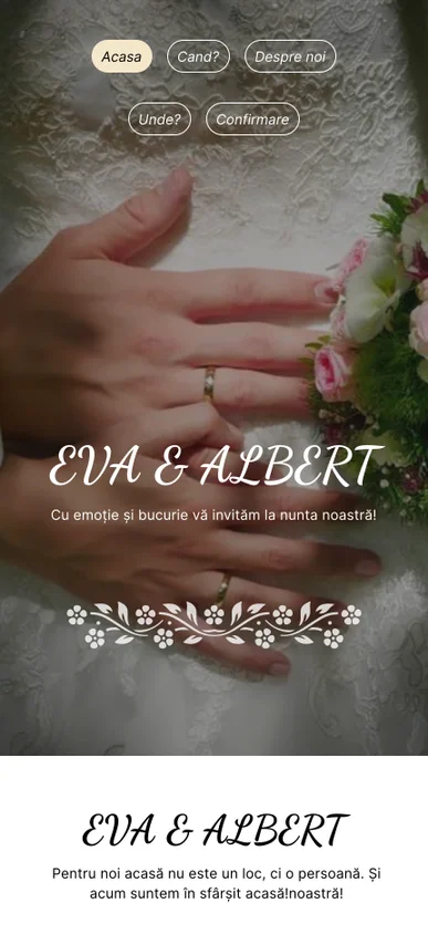 Model invitație digitală Golden Bloom